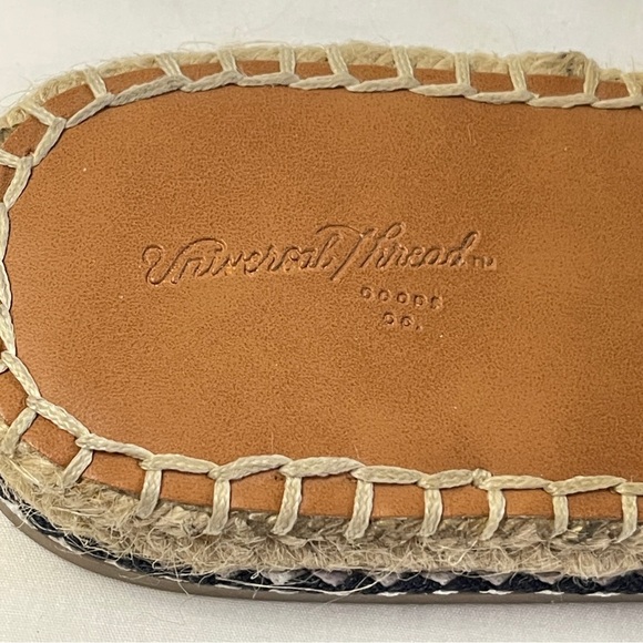 UNIVERSAL THREAD Navy Blue Bow Espadrille Slide Sandal, Size 8.5 - Picture 9 of 11